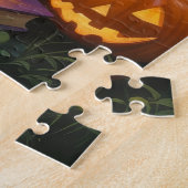 Cockapoo-hond Whimsical Halloween-schilderij Legpuzzel (Zijkant)