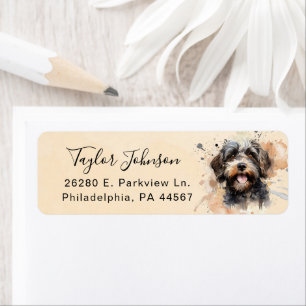 Cockapoo-honden retouradreslabel etiket