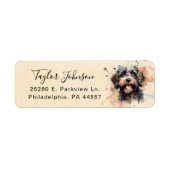 Cockapoo-honden retouradreslabel etiket (Voorkant)