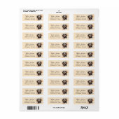 Cockapoo-honden retouradreslabel etiket (Full Sheet)