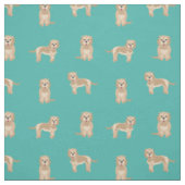 cockapoo honden turquoise stof (Swatch)