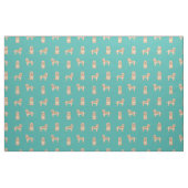 cockapoo honden turquoise stof (Fat Quarter)