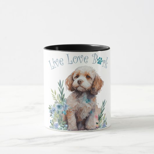 Cockapoo Hondenmoeder Bloemen Mok (Midden)