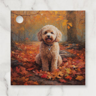 Cockapoo in de herfst laat Herfst inspireren Bedankjes Labels