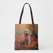 Cockapoo in de herfst laat Herfst inspireren Draagtas (Voorkant)