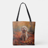 Cockapoo in de herfst laat Herfst inspireren Draagtas (Achterkant)
