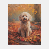 Cockapoo in de herfst laat Herfst inspireren Fleece Deken (Voorkant)