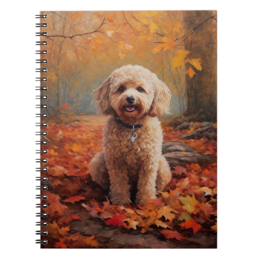Cockapoo in de herfst laat Herfst inspireren Notitieboek (Voorkant)