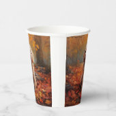 Cockapoo in de herfst laat Herfst inspireren Papieren Bekers (Rechts)