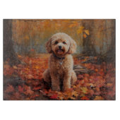 Cockapoo in de herfst laat Herfst inspireren Snijplank (Voorkant)