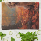 Cockapoo in de herfst laat Herfst inspireren Theedoek (Gevouwen)