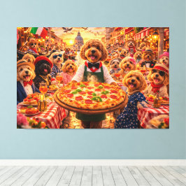 Cockapoo Italiaans straatmuurschildering – Luxe ku Canvas Afdruk