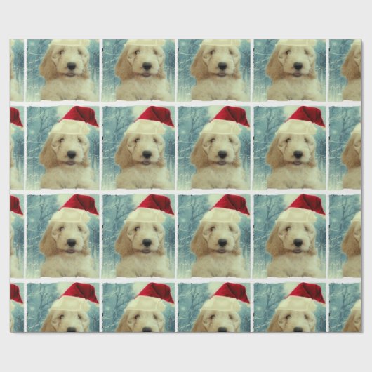Cockapoo Kerstmis Cadeaupapier (Vlak)