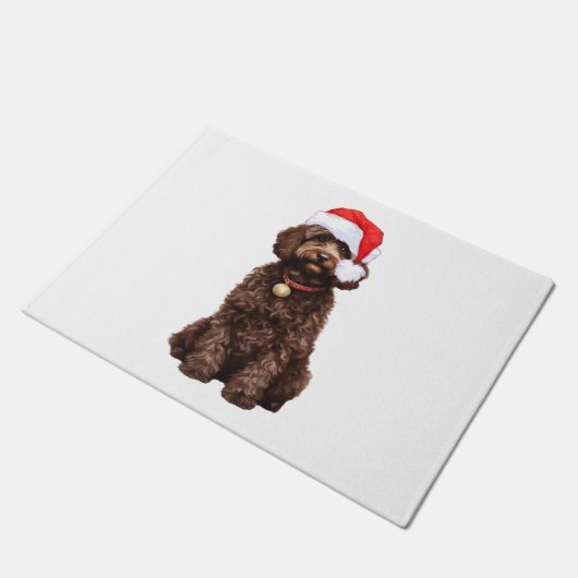Cockapoo Kerstmis Deurmat (Schuin)