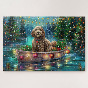 Cockapoo Kerstmis Feestelijke Reis Legpuzzel