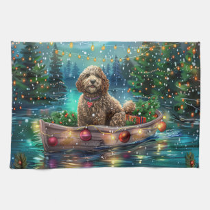 Cockapoo Kerstmis Festivale Reis Theedoek