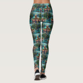 Cockapoo kerstvakantie leggings (Achterkant)