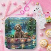 Cockapoo kerstvakantie papieren bordje (Feest)