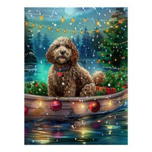Cockapoo kerstvakantie perfect poster