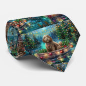 Cockapoo kerstvakantie stropdas (Opgerold)