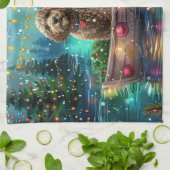 Cockapoo kerstvakantie theedoek (Gevouwen)