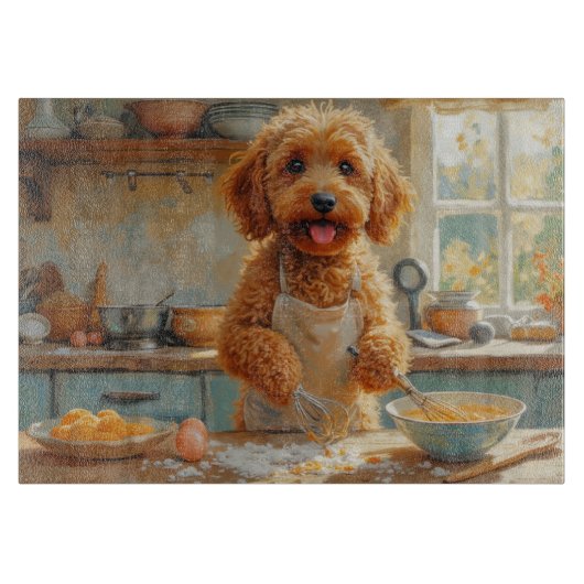 Cockapoo Koken in Keuken Snijplank (Voorkant)