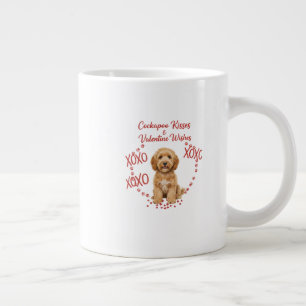 Cockapoo Kusjes Valentijn Wensen Hond Liefhebber Extra Grote Beker