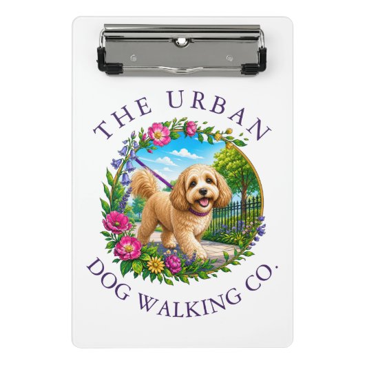 Cockapoo Logo Hondenuitlater Trainer Mini Klembord (Voorkant)