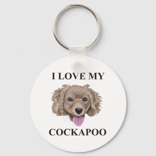 Cockapoo Love Sleutelhanger (Voorkant)