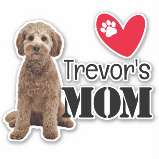 Cockapoo mam Personalized Sticker (Voorkant)