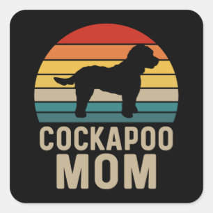 Cockapoo Mam Vierkante Sticker