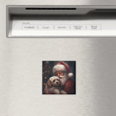 Cockapoo met kerstman Festive Kerstmis Magneet (Insitu (Vaatwasser))