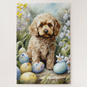 Cockapoo met paaseieren Vakantie Legpuzzel