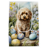 Cockapoo met paaseieren Vakantie Medium Cadeauzakje (Achterkant)