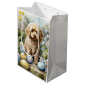 Cockapoo met paaseieren Vakantie Medium Cadeauzakje (Achterkant Gekanteld)