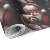 Cockapoo met Sinterklaas Feestelijke Kerstmis Cadeaupapier (Rol Hoek)