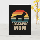 Cockapoo Moeder Kaart (Gele Bloem)