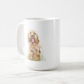 Cockapoo mok, cadeau voor hondenliefhebbers, Cocka Koffiemok (Voorkant links)