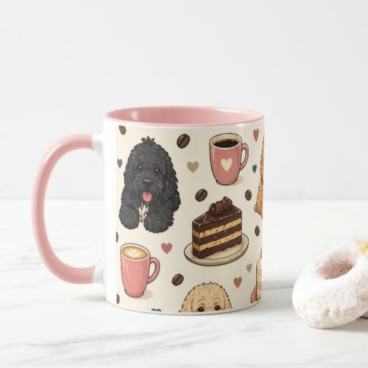 Cockapoo Mug Cute Dog Lover Gift | Coffee Mug  (Avec donut)