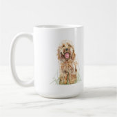 Cockapoo Mug, Dog Lover Gift, Cockapoo Art Mug (Gauche)