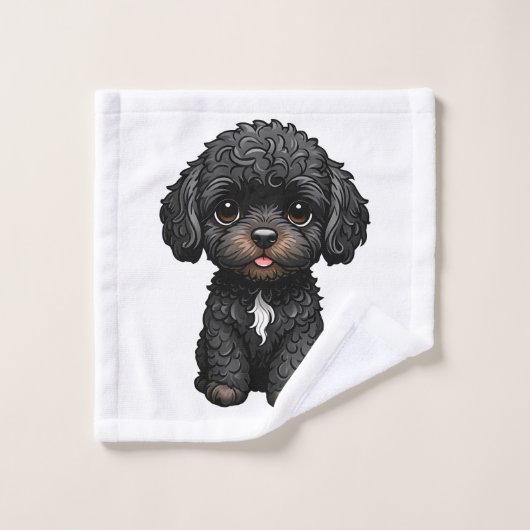 Cockapoo noir (Gant de toilette)
