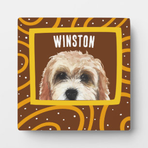 Cockapoo op maat gesneden foto-lijst plaque fotoplaat