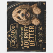 Cockapoo passagiersdeken cadeau voor hondenliefheb fleece deken (Voorkant)