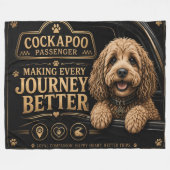 Cockapoo passagiersdeken cadeau voor hondenliefheb fleece deken (Voorkant (Horizontaal))