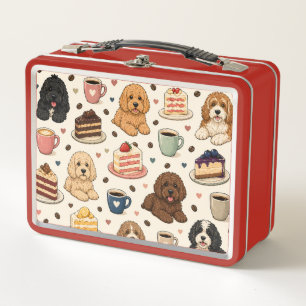 Cockapoo Patroon Lunchbox Cute Hond Cadeau