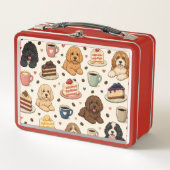 Cockapoo Pattern Lunchbox Cute Dog Gift (Voorkant)