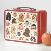 Cockapoo Pattern Lunchbox Cute Dog Gift (In situ)