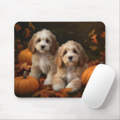 Cockapoo Pup Autumn Delight Pompoen Muismat (Met muis)