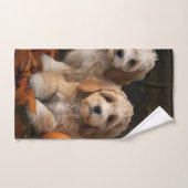 Cockapoo Puppy Citrouille d'automne (Serviette à main)