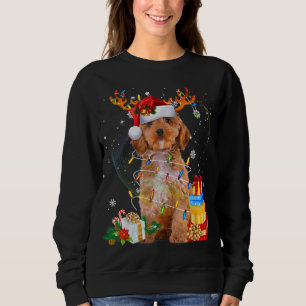 Cockapoo Reindeer kerstlampjes Funny Dog Trui